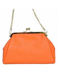 Luksuzna Talijanska torba od prave kože VERA ITALY "Polliera", boja narančasta, 18x24cm