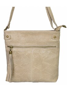 Luksuzna Talijanska torba od prave kože VERA ITALY "Neroa", boja taupe, 24.5x24cm