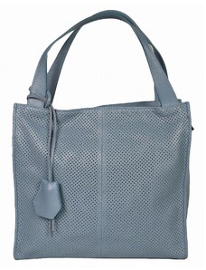 Luksuzna Talijanska torba od prave kože VERA ITALY "Pandeana", boja plava, 32x34cm