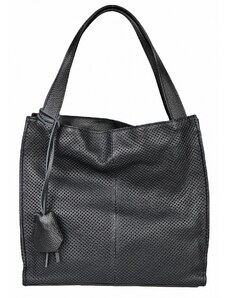 Luksuzna Talijanska torba od prave kože VERA ITALY "Maolia", boja crna, 32x34cm