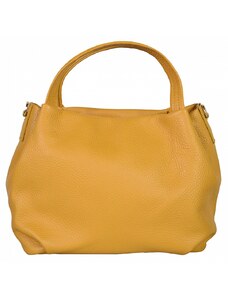 Luksuzna Talijanska torba od prave kože VERA ITALY "Paulina", boja senf, 21x25cm