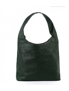Luksuzna Talijanska torba od prave kože VERA ITALY "Ovana", boja tamno zeleno, 29x36cm