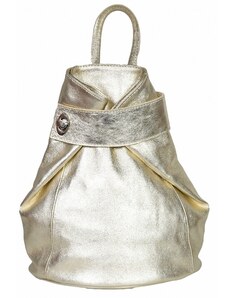 Luksuzna Talijanska torba od prave kože VERA ITALY "Mariza", boja zlatni, 33x27cm