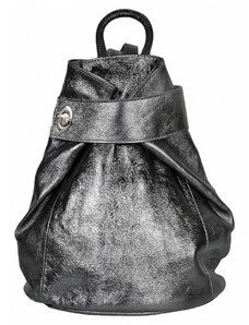 Luksuzna Talijanska torba od prave kože VERA ITALY "Trizma", boja grafit, 33x27cm