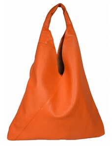 Luksuzna Talijanska torba od prave kože VERA ITALY "Liberasa", boja narančasta, 35x45cm