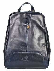Luksuzna Talijanska torba od prave kože VERA ITALY "Manga", boja tamnoplava, 33x24cm