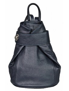 Luksuzna Talijanska torba od prave kože VERA ITALY "Ostava", boja tamnoplava, 30x28cm
