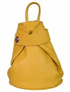 Luksuzna Talijanska torba od prave kože VERA ITALY "Dima", boja senf, 33x27cm