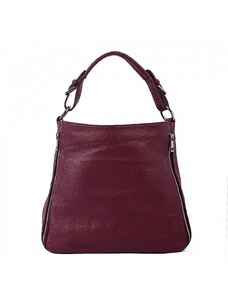 Luksuzna Talijanska torba od prave kože VERA ITALY "Glorea", boja tamnocrvena, 30x33cm