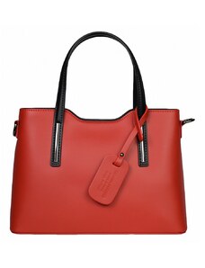 Luksuzna Talijanska torba od prave kože VERA ITALY "Esera", boja crvena, 22x30cm