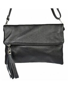 Luksuzna Talijanska torba od prave kože VERA ITALY "Charma", boja crna, 18x27cm
