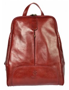 Luksuzna Talijanska torba od prave kože VERA ITALY "Pepera", boja crvena, 33x24cm