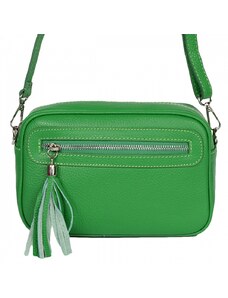 Luksuzna Talijanska torba od prave kože VERA ITALY "Hilary", boja zelena, 14x22cm