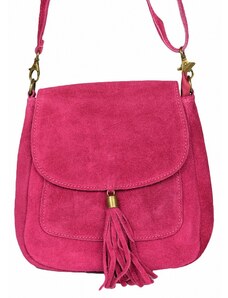 Luksuzna Talijanska torba od prave kože VERA ITALY "Lita", boja fuksija, 20x21cm