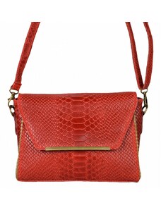 Luksuzna Talijanska torba od prave kože VERA ITALY "Djesika", boja crvena, 14.5x21cm