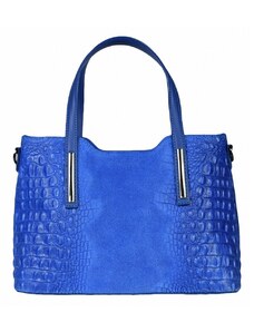 Luksuzna Talijanska torba od prave kože VERA ITALY "Kralska", boja kraljevski plava, 22x30cm