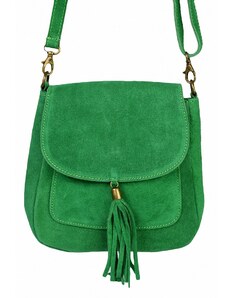 Luksuzna Talijanska torba od prave kože VERA ITALY "Kochi", boja zelena, 20x21cm