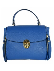 Luksuzna Talijanska torba od prave kože VERA ITALY "Filipina", boja plava, 18x24cm