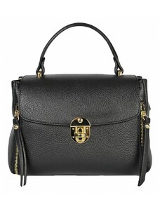 Luksuzna Talijanska torba od prave kože VERA ITALY "Grenada", boja crna, 18x24cm