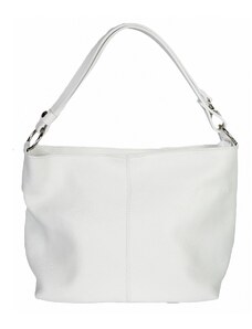 Luksuzna Talijanska torba od prave kože VERA ITALY "Belotia", boja bijela, 23x30cm