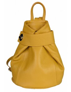 Luksuzna Talijanska torba od prave kože VERA ITALY "Nelfia", boja senf, 30x28cm