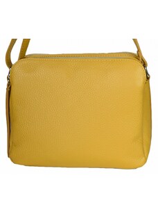 Luksuzna Talijanska torba od prave kože VERA ITALY "Ralica", boja senf, 18,5x23cm