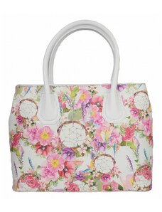 Luksuzna Talijanska torba od prave kože VERA ITALY "Petunia", boja ispis u boji, 24x33cm