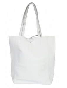 Luksuzna Talijanska torba od prave kože VERA ITALY "Elimeya", boja bijela, 37x36cm