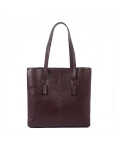 Luksuzna Talijanska torba od prave kože VERA ITALY "Liritia", boja tamnocrvena, 33x38cm