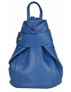 Luksuzna Talijanska torba od prave kože VERA ITALY "Tremela", boja kraljevski plava, 30x28cm
