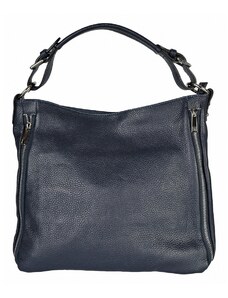 Luksuzna Talijanska torba od prave kože VERA ITALY "Avrita", boja tamnoplava, 30x33cm