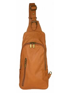 Luksuzna Talijanska torba od prave kože VERA ITALY "Andrey", boja konjak, 34x19cm