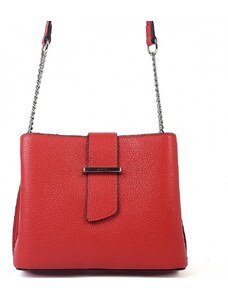 Luksuzna Talijanska torba od prave kože VERA ITALY "Hostela", boja crvena, 17.5x23cm