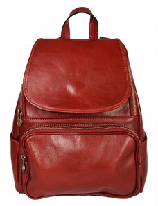 Luksuzna Talijanska torba od prave kože VERA ITALY "Djora", boja crvena, 32x23cm