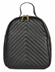 Luksuzna Talijanska torba od prave kože VERA ITALY "Djonna", boja crna, 26x25cm