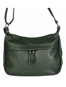 Luksuzna Talijanska torba od prave kože VERA ITALY "Gilara", boja tamno zeleno, 24x32cm