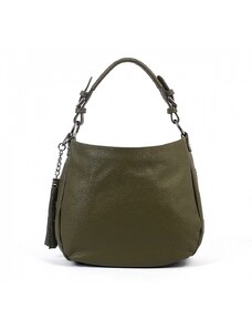 Luksuzna Talijanska torba od prave kože VERA ITALY "Areana", boja tamno zeleno, 26x37cm