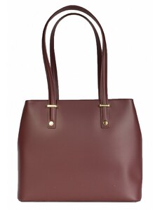 Luksuzna Talijanska torba od prave kože VERA ITALY "Alimera", boja tamnocrvena, 27x33cm