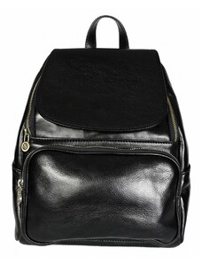 Luksuzna Talijanska torba od prave kože VERA ITALY "Gora", boja crna, 32x23cm