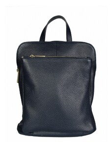 Luksuzna Talijanska torba od prave kože VERA ITALY "Navona", boja tamnoplava, 29x26cm