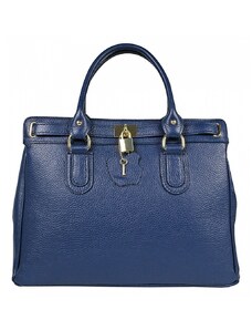 Luksuzna Talijanska torba od prave kože VERA ITALY "Normena", boja plava, 28x35cm