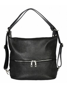 Luksuzna Talijanska torba od prave kože VERA ITALY "Etiena", boja crna, 32x38cm