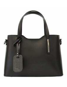 Luksuzna Talijanska torba od prave kože VERA ITALY "Hubra", boja crna, 22x30cm