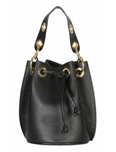 Luksuzna Talijanska torba od prave kože VERA ITALY "Molfeta", boja crna, 20x20cm