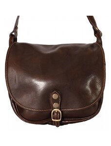 Luksuzna Talijanska torba od prave kože VERA ITALY "Kara", boja tamnosmeđa, 25x30cm