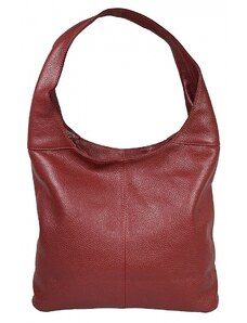 Luksuzna Talijanska torba od prave kože VERA ITALY "Kristela", boja tamnocrvena, 29x36cm