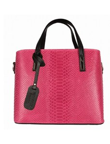 Luksuzna Talijanska torba od prave kože VERA ITALY "Alexandrea", boja fuksija, 26x31cm