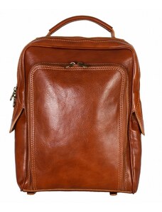 Luksuzna Talijanska torba od prave kože VERA ITALY "Sveta", boja konjak, 35x25,5cm