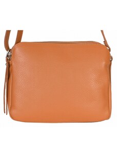 Luksuzna Talijanska torba od prave kože VERA ITALY "Borissa", boja konjak, 18,5x23cm