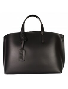 Luksuzna Talijanska torba od prave kože VERA ITALY "Nerona", boja crna, 31x48cm